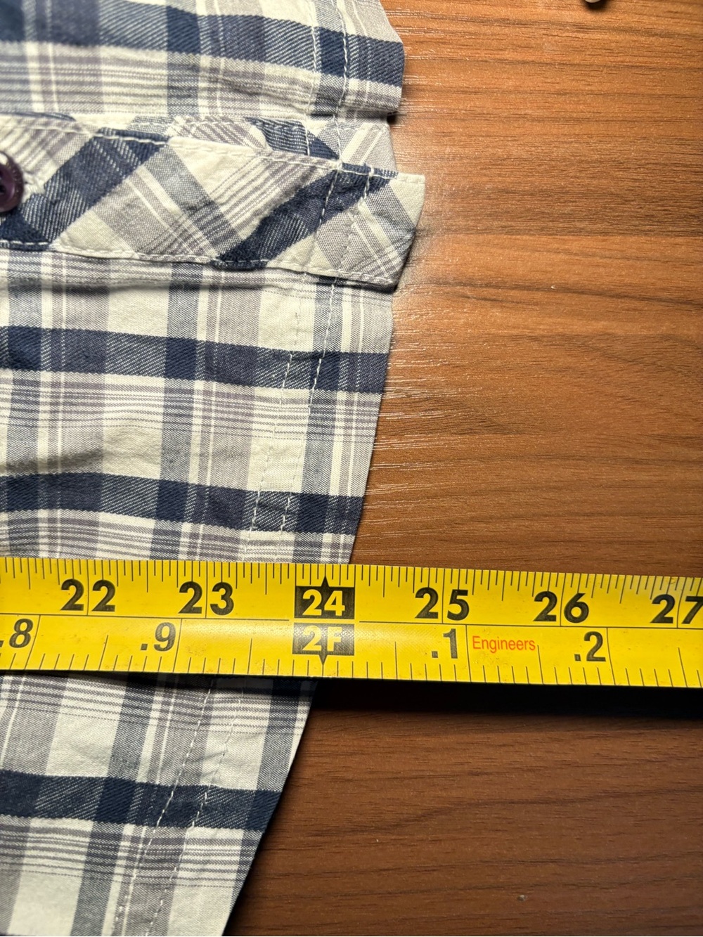 Guess Navy Plaid Fitted Button Down Shirt Y2K Western Women’s Americana - Picture 11 of 12